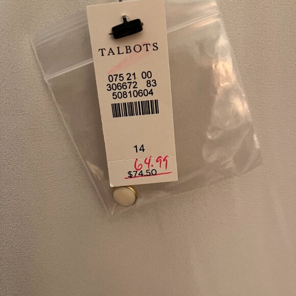 Talbots Sleeveless White Blouse with Side Tie - Size 14, NWT - Picture 4 of 10
